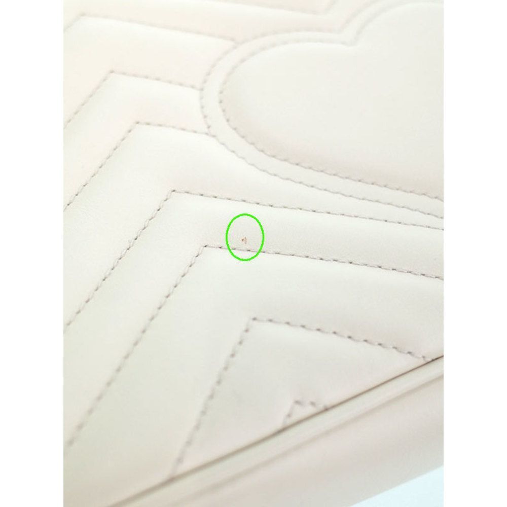 Gucci GG Marmont Quilted Small Shoulder Bag Chain Shoulder Bag White - Picture 5 of 9